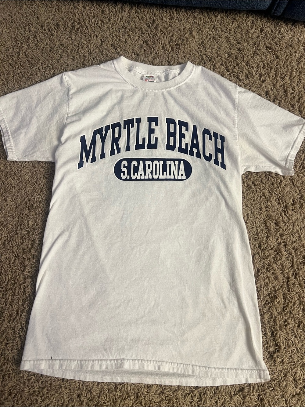Fruit of the Loom Cotton Myrtle Beach SC Graphic T-Shirt White Adult S